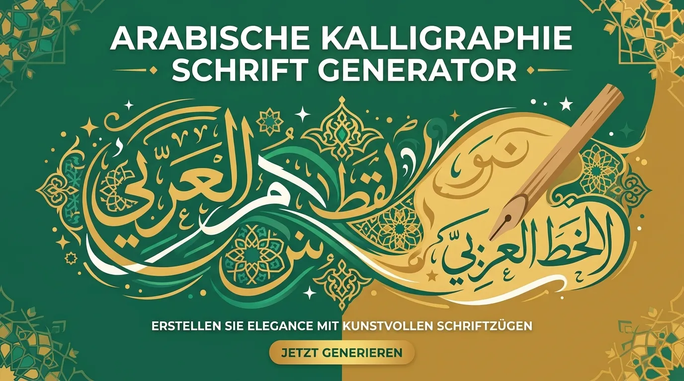 Arabische Kalligraphie Schrift Generator