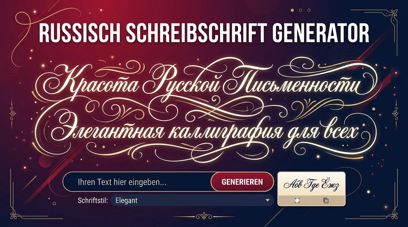 Russisch Schreibschrift Generator