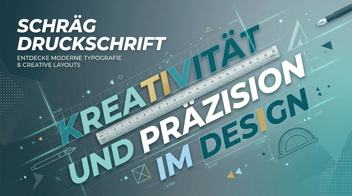 Schräg Druckschrift