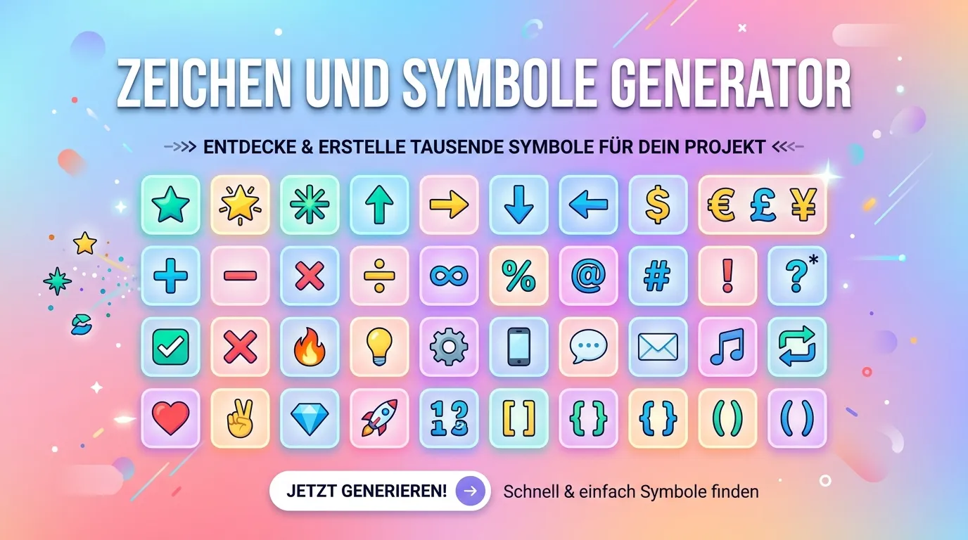 Zeichen und Symbole geenerator
